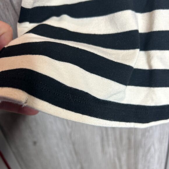 Current Elliott Oversized T Shirt Black White Stripes Short Slvs Distressed 1 - Picture 8 of 8